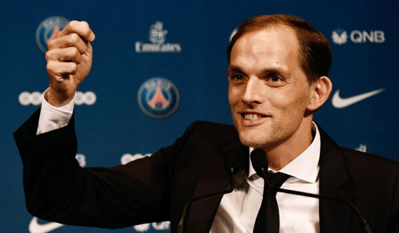 French Ligue 1 football club Paris Saint-Germain's newly appointed coach German Thomas Tuchel speaks during a press conference after being officially presented by the club's president on May 20, 2018 at the Parc des Princes stadium in Paris. (Photo by Philippe LOPEZ / AFP) (Photo credit should read PHILIPPE LOPEZ/AFP/Getty Images)