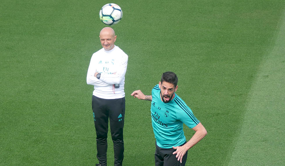 training real madrid isco kopfball