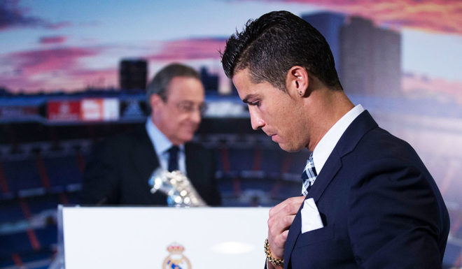 Cristiano Ronaldo Celebrates His Record Goal Scored For Real Madrid