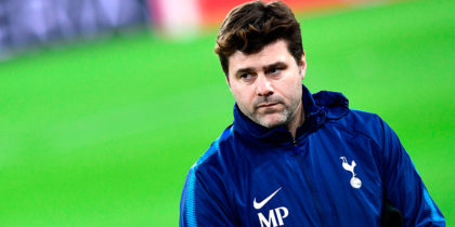 Tottenham's Argentinian coach Mauricio Pochettino looks on during a training session at Allianz Stadium in Turin on February 12, 2018 on the eve of their UEFA Champions League football match against Juventus. / AFP PHOTO / MIGUEL MEDINA (Photo credit should read MIGUEL MEDINA/AFP/Getty Images)