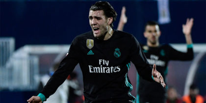 Real Madrid's Croatian midfield forward Mateo Kovacic reacts after missing a goal opportunity during the Spanish 'Copa del Rey' (King's cup) football match between Leganes and Real Madrid at the Estadio Municipal Butarque in Leganes on January 18, 2018. / AFP PHOTO / OSCAR DEL POZO (Photo credit should read OSCAR DEL POZO/AFP/Getty Images)