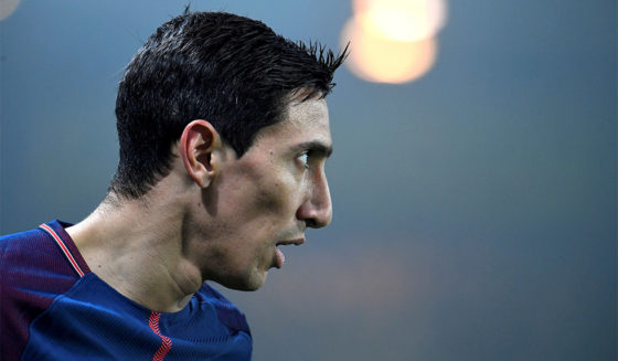 Paris Saint-Germain's Argentinian forward Angel Di Maria attends the French L1 football match between Nantes and Paris Saint-Germain (Paris-SG) at the La Beaujoire stadium in Nantes, western France, on January 14, 2018. / AFP PHOTO / DAMIEN MEYER (Photo credit should read DAMIEN MEYER/AFP/Getty Images)