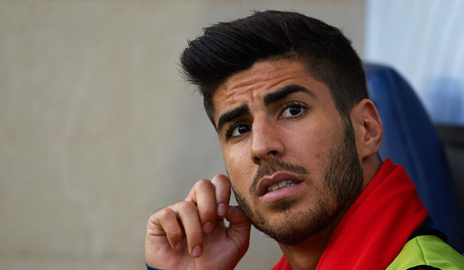 VILLAREAL, SPAIN - JUNE 03: Marco Asensio of Spain looks on prior to the International Friendly match between Spain and Switzerland at Estadio de La Ceramica on June 3, 2018 in Villareal, Spain. (Photo by Manuel Queimadelos Alonso/Getty Images)