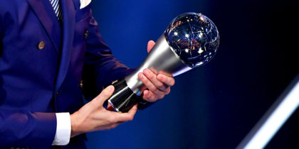 Real Madrid and Portugal's forward Cristiano Ronaldo holds his trophy after winning the The Best FIFA Mens Player of 2016 Award during The Best FIFA Football Awards ceremony, on January 9, 2017 in Zurich. / AFP / Fabrice COFFRINI (Photo credit should read FABRICE COFFRINI/AFP/Getty Images)
