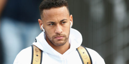 Brazil's forward Neymar leaves his team's hotel in Kazan on July 7, 2018, a day after the five-time champions crashed out of the Russia 2018 World Cup football tournament after a 2-1 quarter-final defeat to Belgium. (Photo by Benjamin CREMEL / AFP) (Photo credit should read BENJAMIN CREMEL/AFP/Getty Images)