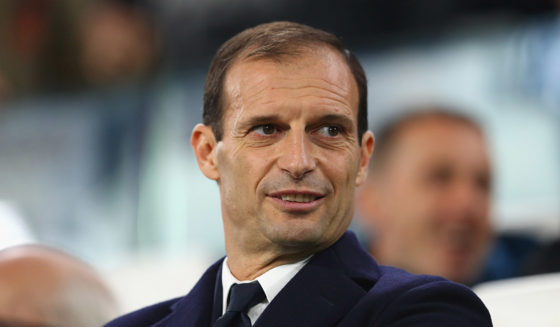 TURIN, ITALY - NOVEMBER 22: Massimiliano Allegri, Coach of Juventus looks on prior to the UEFA Champions League group D match between Juventus and FC Barcelona at Allianz Stadium on November 22, 2017 in Turin, Italy. (Photo by Michael Steele/Getty Images)