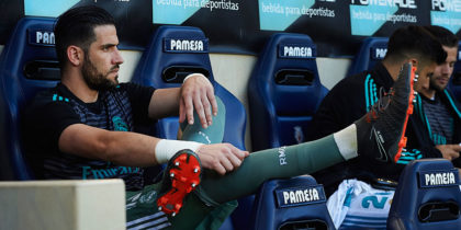 VILLARREAL, SPAIN - MAY 19: Kiko Casilla of Real Madrid sits on the substitutes bench during the La Liga match between Villarreal and Real Madrid at Estadio de La Ceramica on May 19, 2018 in Villarreal, Spain. (Photo by Manuel Queimadelos Alonso/Getty Images)