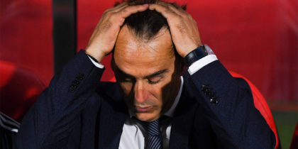 GIRONA, SPAIN - AUGUST 26: Head coach Julen Lopetegui of Real Madrid CF reacts during the La Liga match between Girona FC and Real Madrid CF at Montilivi Stadium on August 26, 2018 in Girona, Spain. (Photo by David Ramos/Getty Images)