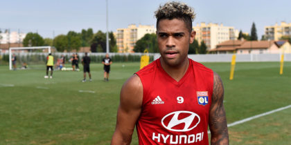 Lyon's Caribean forward Mariano Diaz takes part in a training session at the Groupama OL training center in Decines-Charpieu near Lyon, central-eastern France, on August 6, 2018. (Photo by ROMAIN LAFABREGUE / AFP) (Photo credit should read ROMAIN LAFABREGUE/AFP/Getty Images)