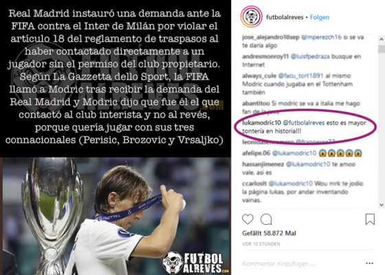 luka modric instagram inter