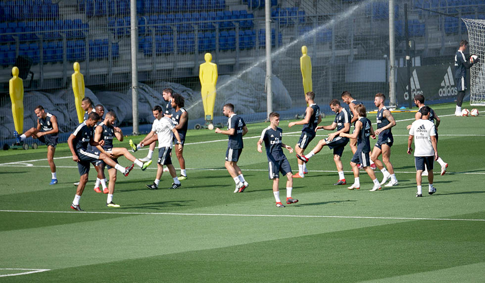 training real madrid warmup