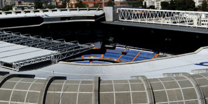 MADRID, SPAIN - MAY 20: A general view of the Santiago Bernabeu stadium where the UEFA Champions League final match between FC Bayern Muenchen and Inter Milan will be played, on May 20, 2010 in Madrid, Spain. (Photo by Jasper Juinen/Getty Images)