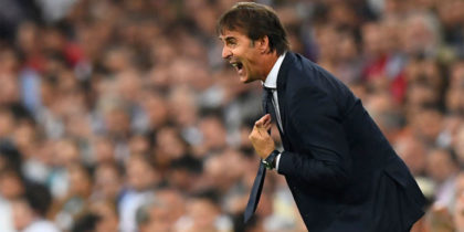Real Madrid's Spanish coach Julen Lopetegui gestures during the UEFA Champions League group G football match between Real Madrid CF and AS Roma at the Santiago Bernabeu stadium in Madrid on September 19, 2018. (Photo by GABRIEL BOUYS / AFP) (Photo credit should read GABRIEL BOUYS/AFP/Getty Images)