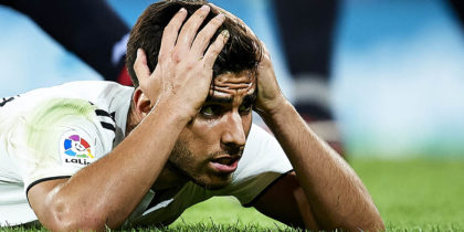 BILBAO, SPAIN - SEPTEMBER 15: Marco Asensio of Real Madrid reacts during the La Liga match between Athletic Club Bilbao and Real Madrid at San Mames Stadium on September 15, 2018 in Bilbao, Spain. (Photo by Juan Manuel Serrano Arce/Getty Images)