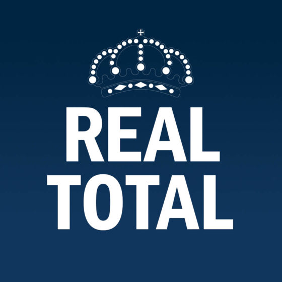 real total real total logo blau quadratisch krone