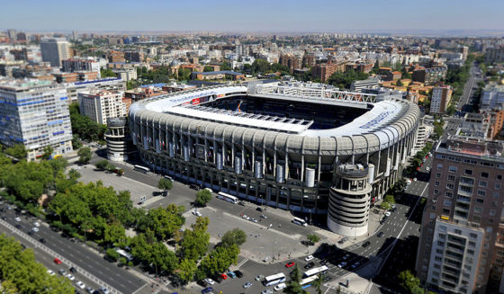 Aerial view of Santiago Bernabeu Stadium of Real Madrid from the top of the Europa Tower in Madrid on September 12, 2013. AFP PHOTO / GERARD JULIEN (Photo credit should read GERARD JULIEN/AFP/Getty Images)