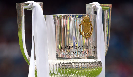 MADRID, SPAIN - APRIL 30: The Copa del Rey trophy is seen before the La Liga match between Real Madrid and Real Zaragoza at Estadio Santiago Bernabeu on April 30, 2011 in Madrid, Spain. (Photo by Julian Finney/Getty Images)
