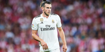 BILBAO, SPAIN - SEPTEMBER 15: Gareth Bale of Real Madrid reacts during the La Liga match between Athletic Club Bilbao and Real Madrid at San Mames Stadium on September 15, 2018 in Bilbao, Spain. (Photo by Juan Manuel Serrano Arce/Getty Images)