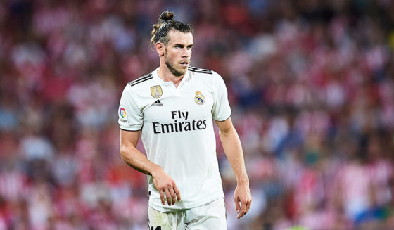 BILBAO, SPAIN - SEPTEMBER 15: Gareth Bale of Real Madrid reacts during the La Liga match between Athletic Club Bilbao and Real Madrid at San Mames Stadium on September 15, 2018 in Bilbao, Spain. (Photo by Juan Manuel Serrano Arce/Getty Images)