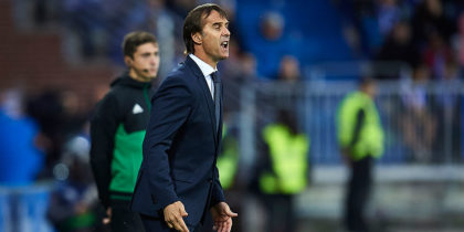 VITORIA-GASTEIZ, SPAIN - OCTOBER 06: Julen Lopetegui of Real Madrid CF looks on during the La Liga match between Deportivo Alaves and Real Madrid CF at Estadio de Mendizorroza on October 6, 2018 in Vitoria-Gasteiz, Spain. (Photo by Juan Manuel Serrano Arce/Getty Images)