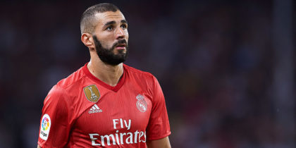 SEVILLE, SPAIN - SEPTEMBER 26: Karim Benzema of Real Madrid CF looks on during the La Liga match between Sevilla FC and Real Madrid CF at Estadio Ramon Sanchez Pizjuan on September 26, 2018 in Seville, Spain. (Photo by Aitor Alcalde/Getty Images)