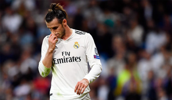 Real Madrid's Welsh forward Gareth Bale gestures during the UEFA Champions League group G football match between Real Madrid CF and FC Viktoria Plzen at the Santiago Bernabeu stadium in Madrid on October 23, 2018. (Photo by GABRIEL BOUYS / AFP) (Photo credit should read GABRIEL BOUYS/AFP/Getty Images)