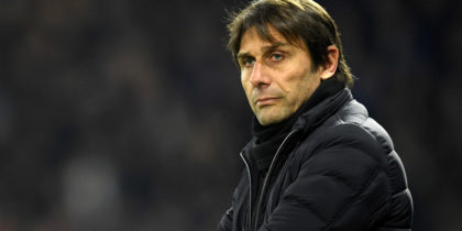WATFORD, ENGLAND - FEBRUARY 05: Antonio Conte, Manager of Chelsea reacts during the Premier League match between Watford and Chelsea at Vicarage Road on February 5, 2018 in Watford, England. (Photo by Michael Regan/Getty Images)