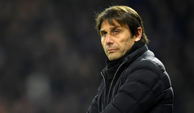 WATFORD, ENGLAND - FEBRUARY 05: Antonio Conte, Manager of Chelsea reacts during the Premier League match between Watford and Chelsea at Vicarage Road on February 5, 2018 in Watford, England. (Photo by Michael Regan/Getty Images)