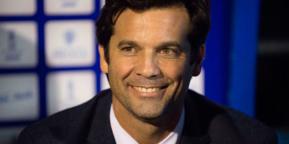 Real Madrid's Argentinian coach Santiago Solari smiles before the Spanish King's Cup football match between UD Melilla and Real Madrid CF at the Alvarez Claro municipal stadium in the autonomous city of Melilla on October 31, 2018. (Photo by JORGE GUERRERO / AFP) (Photo credit should read JORGE GUERRERO/AFP/Getty Images)