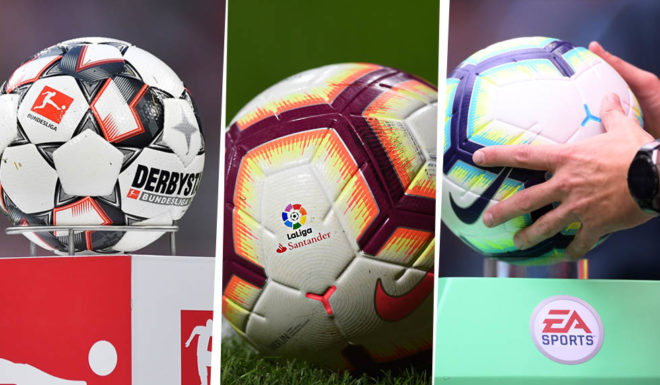 bälle collage laliga bundesliga premier league