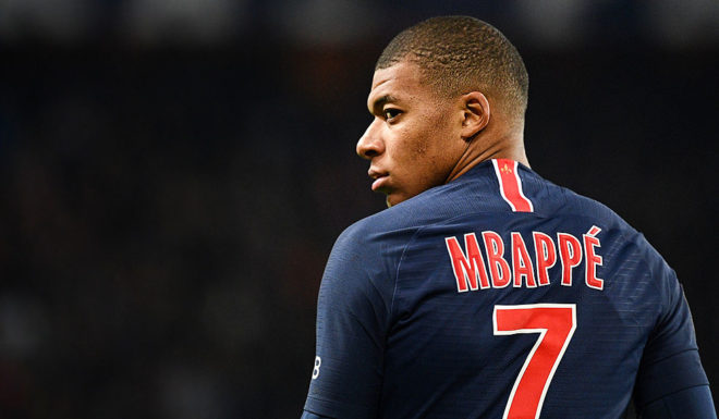 Paris Saint-Germain's French forward Kylian Mbappe reacts during the French L1 football match between Paris Saint-Germain (PSG) and Lille (LOSC) at the Parc des Princes stadium, in Paris, November 2, 2018. (Photo by FRANCK FIFE / AFP) (Photo credit should read FRANCK FIFE/AFP/Getty Images)