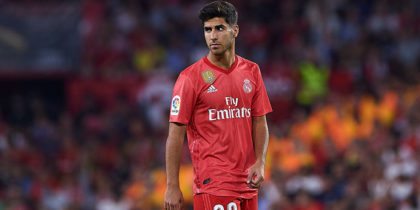 SEVILLE, SPAIN - SEPTEMBER 26: Marco Asensio of Real Madrid CF looks on during the La Liga match between Sevilla FC and Real Madrid CF at Estadio Ramon Sanchez Pizjuan on September 26, 2018 in Seville, Spain. (Photo by Aitor Alcalde/Getty Images)