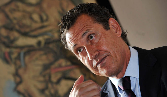 Jorge Valdano TO GO WITH AFP STORY by Guillermo Barros Former Argentine football player and former general manager of Spanish club Real Madrid, Jorge Valdano, speaks during an interview with AFP in Bogota, on September 18, 2012. Valdano is in Colombia taking part in a conference regarding leadership. AFP PHOTO/GUILLERMO LEGARIA (Photo credit should read GUILLERMO LEGARIA/AFP/GettyImages)
