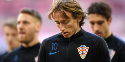 LONDON, ENGLAND - NOVEMBER 18: Luka Modric of Croatia warms up ahead of the UEFA Nations League A group four match between England and Croatia at Wembley Stadium on November 18, 2018 in London, United Kingdom. (Photo by Laurence Griffiths/Getty Images)