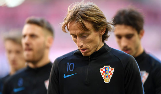 Luka Modrić LONDON, ENGLAND - NOVEMBER 18: Luka Modric of Croatia warms up ahead of the UEFA Nations League A group four match between England and Croatia at Wembley Stadium on November 18, 2018 in London, United Kingdom. (Photo by Laurence Griffiths/Getty Images)
