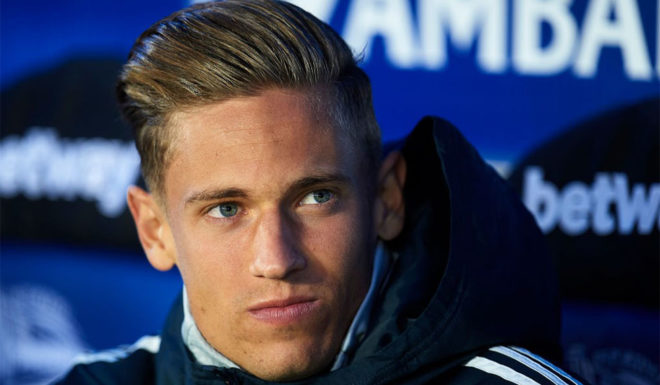 VITORIA-GASTEIZ, SPAIN - OCTOBER 06: Marcos Llorente of Real Madrid CF looks on during the La Liga match between Deportivo Alaves and Real Madrid CF at Estadio de Mendizorroza on October 6, 2018 in Vitoria-Gasteiz, Spain. (Photo by Juan Manuel Serrano Arce/Getty Images)
