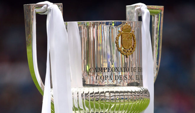 MADRID, SPAIN - APRIL 30: The Copa del Rey trophy is seen before the La Liga match between Real Madrid and Real Zaragoza at Estadio Santiago Bernabeu on April 30, 2011 in Madrid, Spain. (Photo by Julian Finney/Getty Images)