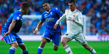 MADRID, SPAIN - DECEMBER 06: Daniel Ceballos of Real Madrid takes on the Melilla defence during the Copa del Rey fourth round match between Real Madrid and Melilla at Estadio Bernabeu on December 6, 2018 in Madrid, Spain. (Photo by Gonzalo Arroyo Moreno/Getty Images)