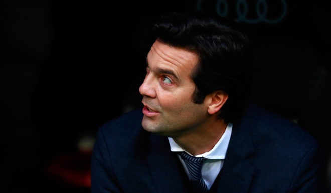 MADRID, SPAIN - DECEMBER 06: Santiago Solari, Manager of Real Madrid looks on prior to the Copa del Rey fourth round match between Real Madrid and Melilla at Estadio Bernabeu on December 6, 2018 in Madrid, Spain. (Photo by Gonzalo Arroyo Moreno/Getty Images)