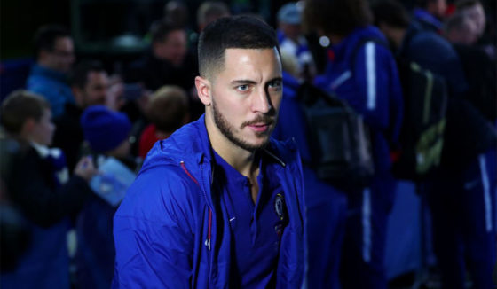 LONDON, ENGLAND - DECEMBER 08: Eden Hazard of Chelsea arrives at the stadium prior to the Premier League match between Chelsea FC and Manchester City at Stamford Bridge on December 8, 2018 in London, United Kingdom. (Photo by Clive Rose/Getty Images)