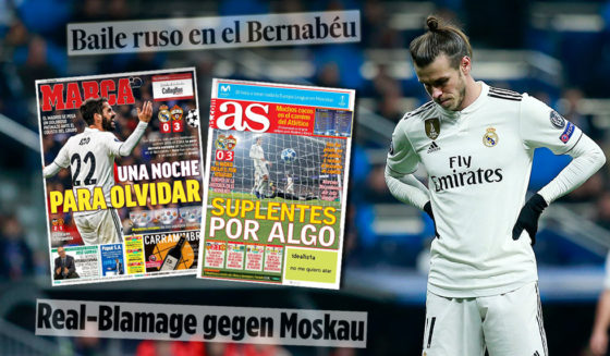 MADRID, SPAIN - DECEMBER 12: Gareth Bale of Real Madrid reacts during the UEFA Champions League Group G match between Real Madrid and CSKA Moscow at Bernabeu on December 12, 2018 in Madrid, Spain. (Photo by Gonzalo Arroyo Moreno/Getty Images)