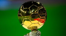 Picture shows Real Madrid's Croatian midfielder Luka Modric's Ballon d'Or trophy before the Spanish League football match between Real Madrid and Rayo Vallecano at the Santiago Bernabeu stadium in Madrid on December 15, 2018. (Photo by GABRIEL BOUYS / AFP) (Photo credit should read GABRIEL BOUYS/AFP/Getty Images)