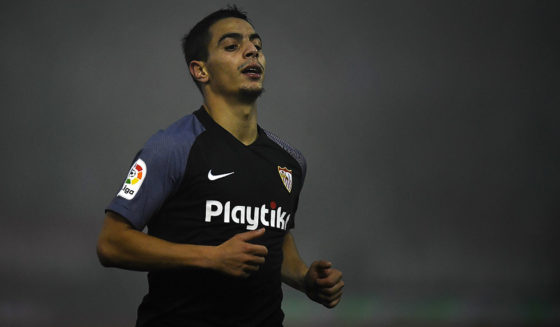 Sevilla's French forward Wissam Ben Yedder runs during the Spanish League football match between Club Deportivo Leganes SAD and Sevilla FC at the Estadio Municipal Butarque in Leganes on Decemeber 23, 2018. (Photo by OSCAR DEL POZO / AFP) (Photo credit should read OSCAR DEL POZO/AFP/Getty Images)