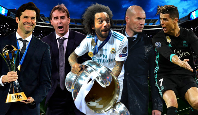 Real Madrid Jahr 2018 Zinedine Zidane Cristiano Ronaldo Julen Lopetegui Santiago Solari Champions League