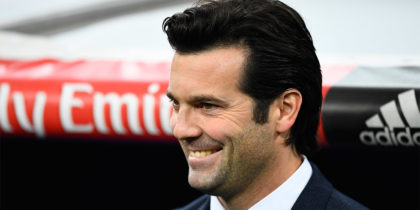 Real Madrid's Argentinian coach Santiago Solari looks on before the Spanish League football match between Real Madrid CF and Real Sociedad at the Santiago Bernabeu stadium in Madrid on January 6, 2019. (Photo by GABRIEL BOUYS / AFP) (Photo credit should read GABRIEL BOUYS/AFP/Getty Images)