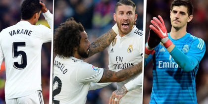Sergio Ramos Raphael Varane Marcelo Thibaut Courtois