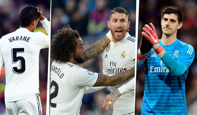 Sergio Ramos Raphael Varane Marcelo Thibaut Courtois