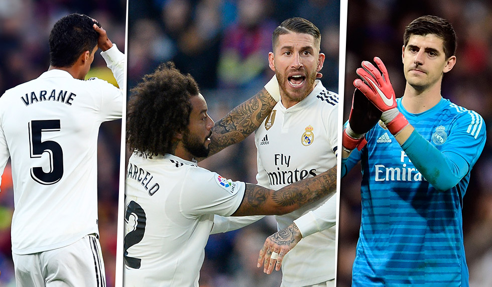 Sergio Ramos Raphael Varane Marcelo Thibaut Courtois