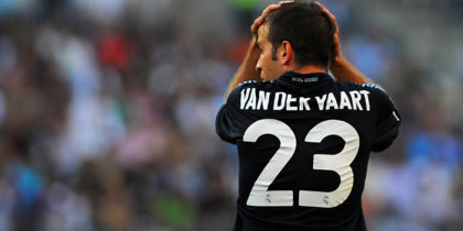 Real Madrid's Dutch midfielder Rafael van der Vaart gestures during a Spanish league football match against Malaga at Rosaleda stadium on May 16, 2010.AFP PHOTO / JORGE GUERRERO. (Photo credit should read Jorge Guerrero/AFP/Getty Images)