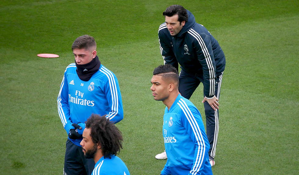 training real madrid solari casemiro valverde